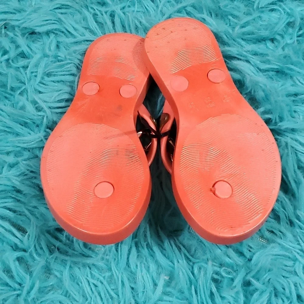 Blue Suede Shoes Orange and Red Sandals